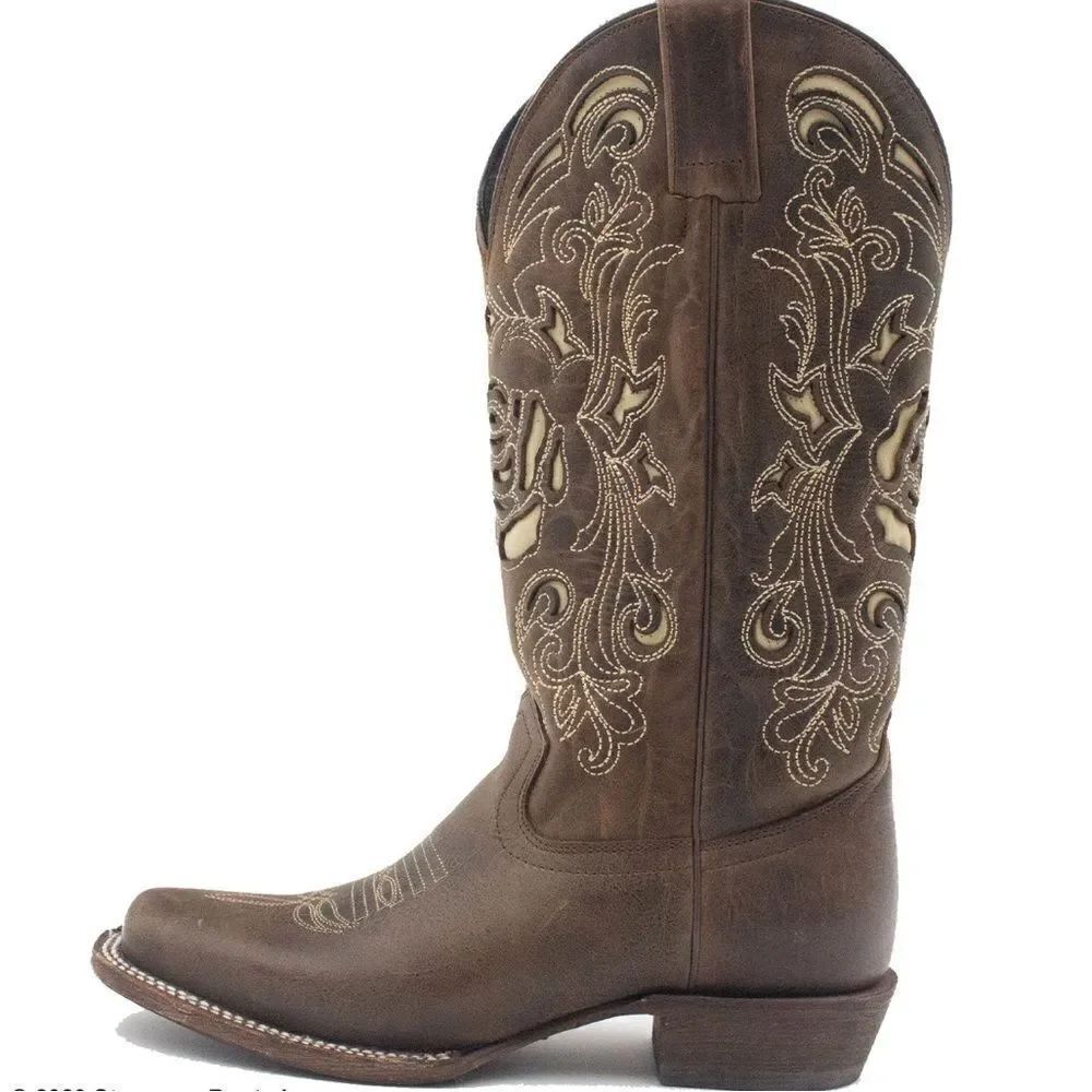 J.B. Dillon Women’s Aven’s Brown Cowboy Western Boots 11